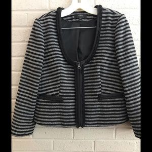 J Crew striped jacket and skirt suit